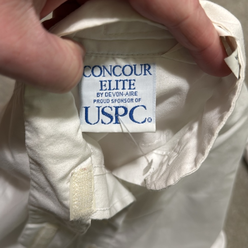 Concour  elite by Devon Aire English riding button up blouse long sleeve - Picture 3 of 5